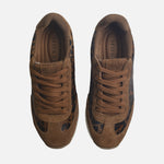 Tenis aura de cuero para mujer - Cafe