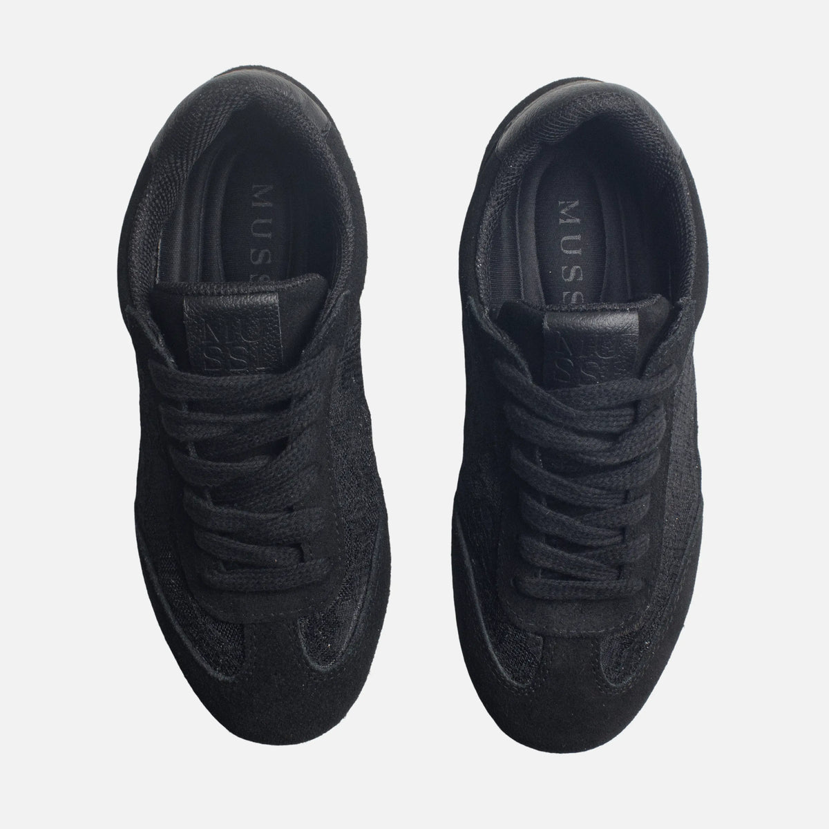 Tenis nebula de cuero para mujer - Negro