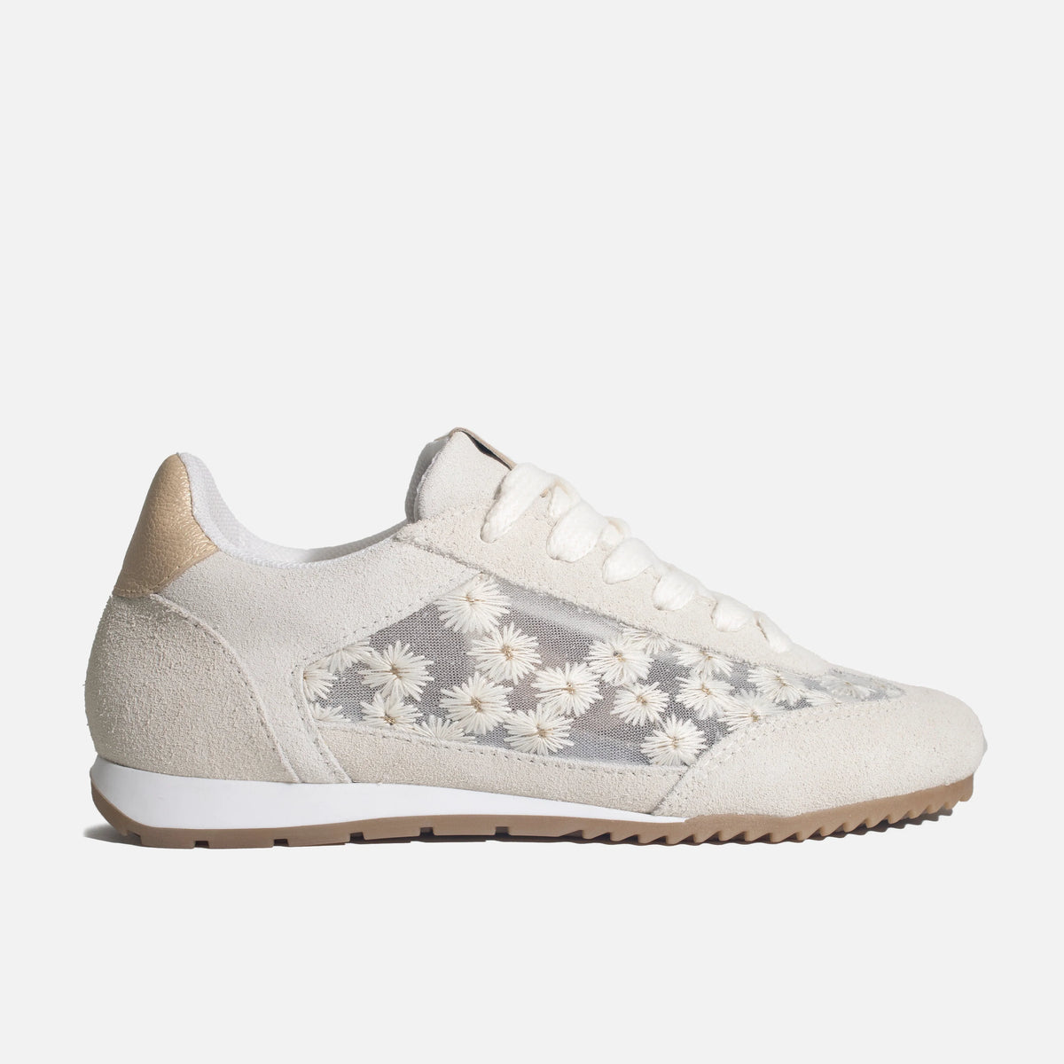 Tenis nebula de cuero para mujer - Hueso