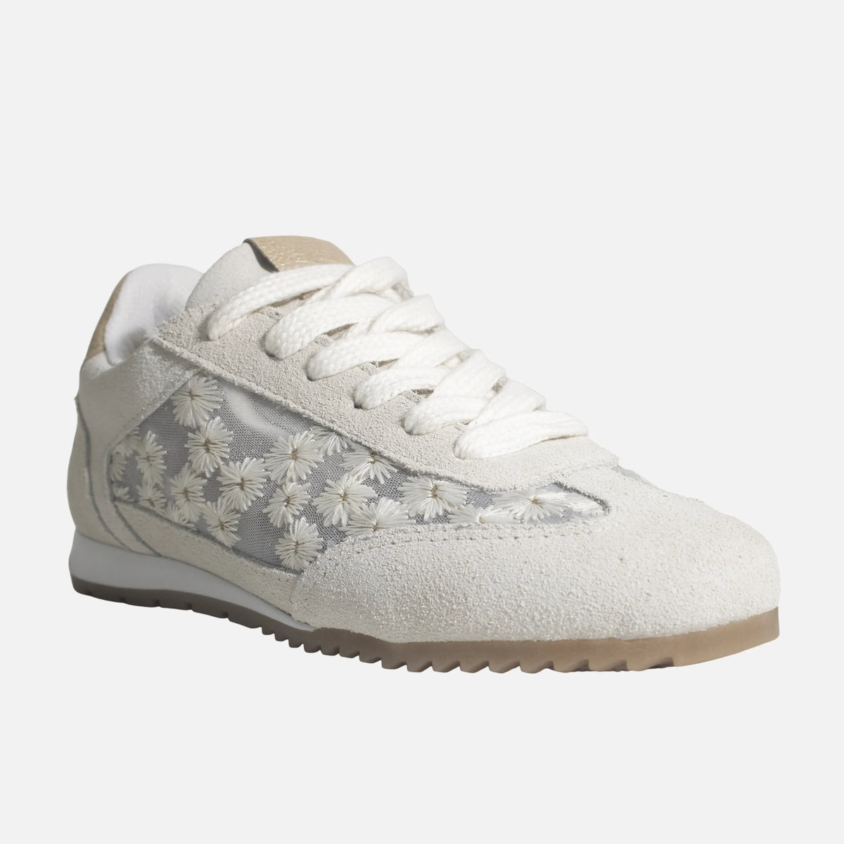 Tenis nebula de cuero para mujer - Hueso