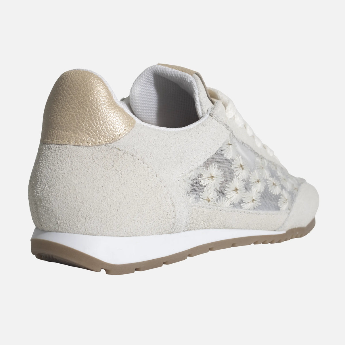 Tenis nebula de cuero para mujer - Hueso