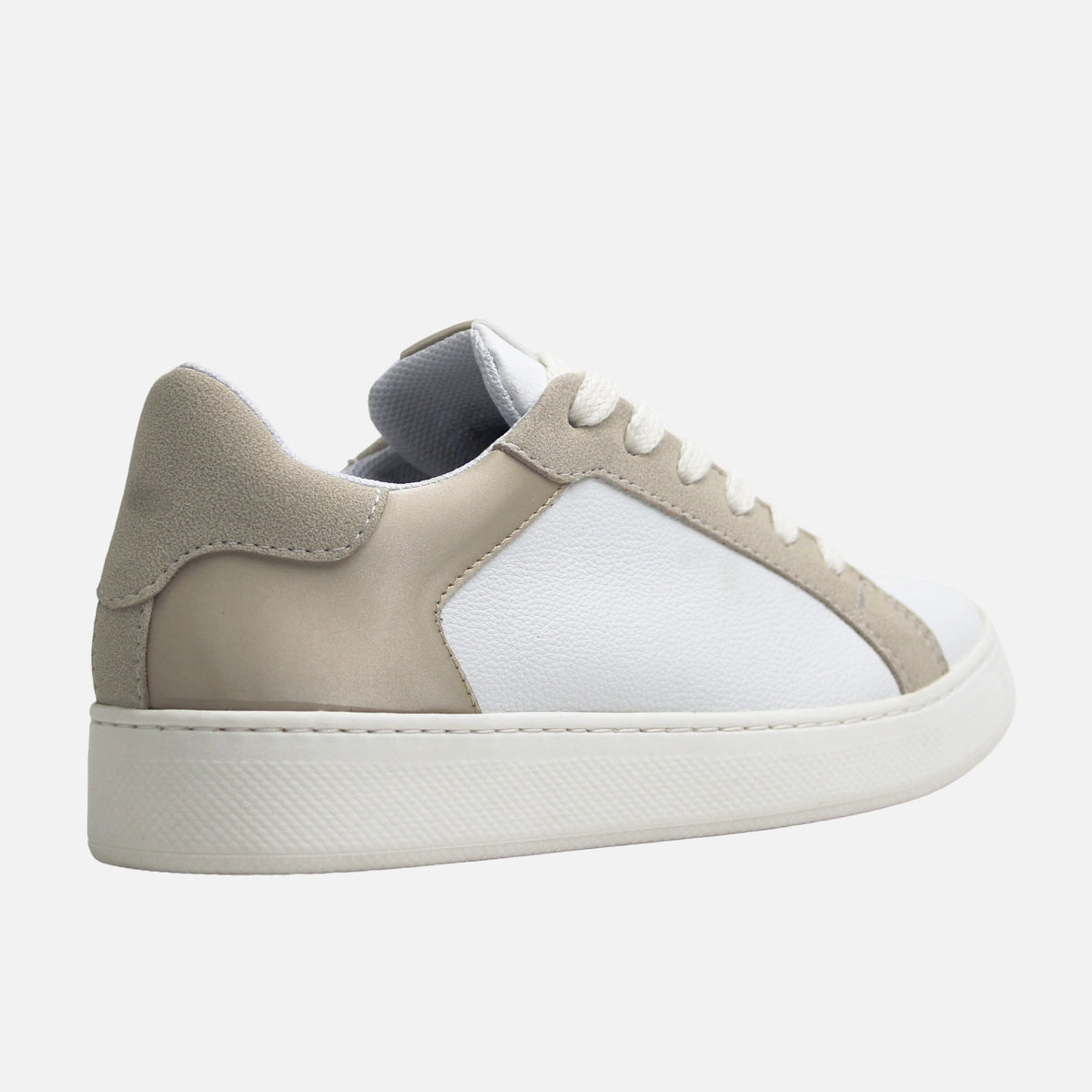Tenis clara de sintético para mujer - Blanco