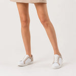 Tenis clara de sintético para mujer - Blanco