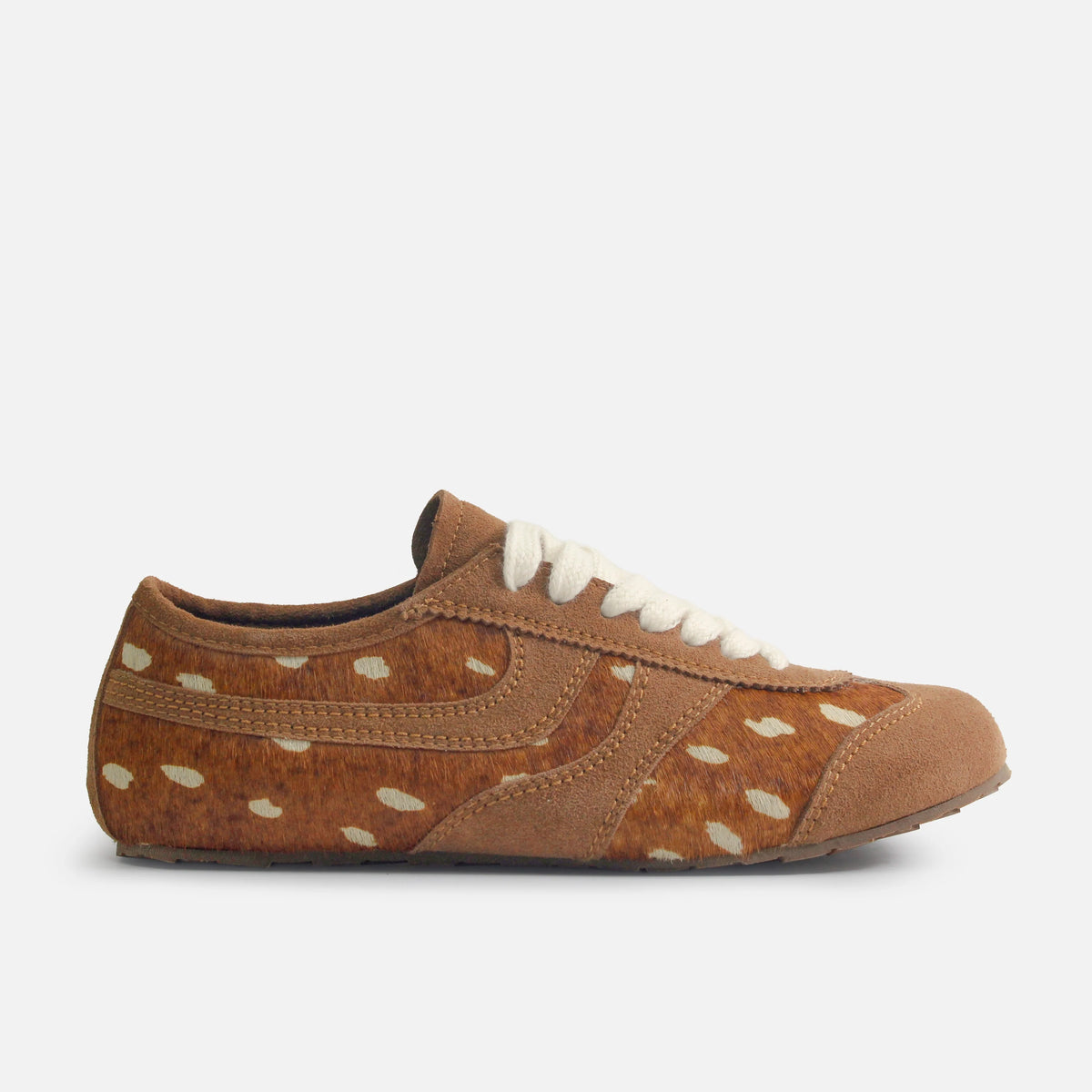 Tenis gardena de cuero para mujer - Cafe
