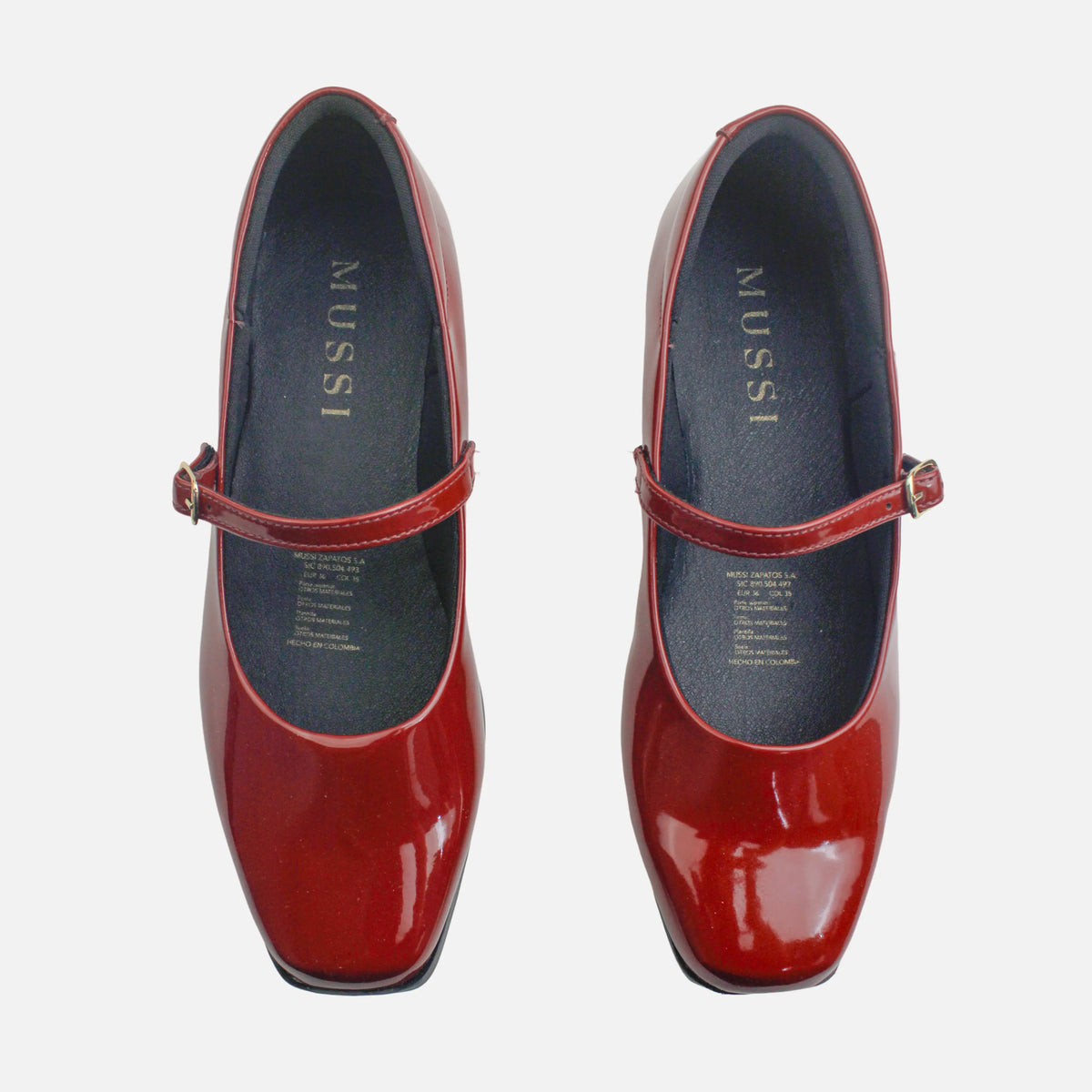 Baleta plana lenne de sintético para mujer - Vino