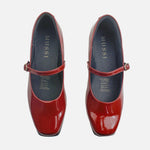 Baleta plana lenne de sintético para mujer - Vino