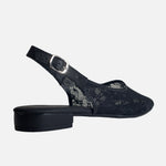 Baleta destalonada aurora de sintético para mujer - Negro