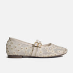 Baleta plana avellana de sintético para mujer - Hueso