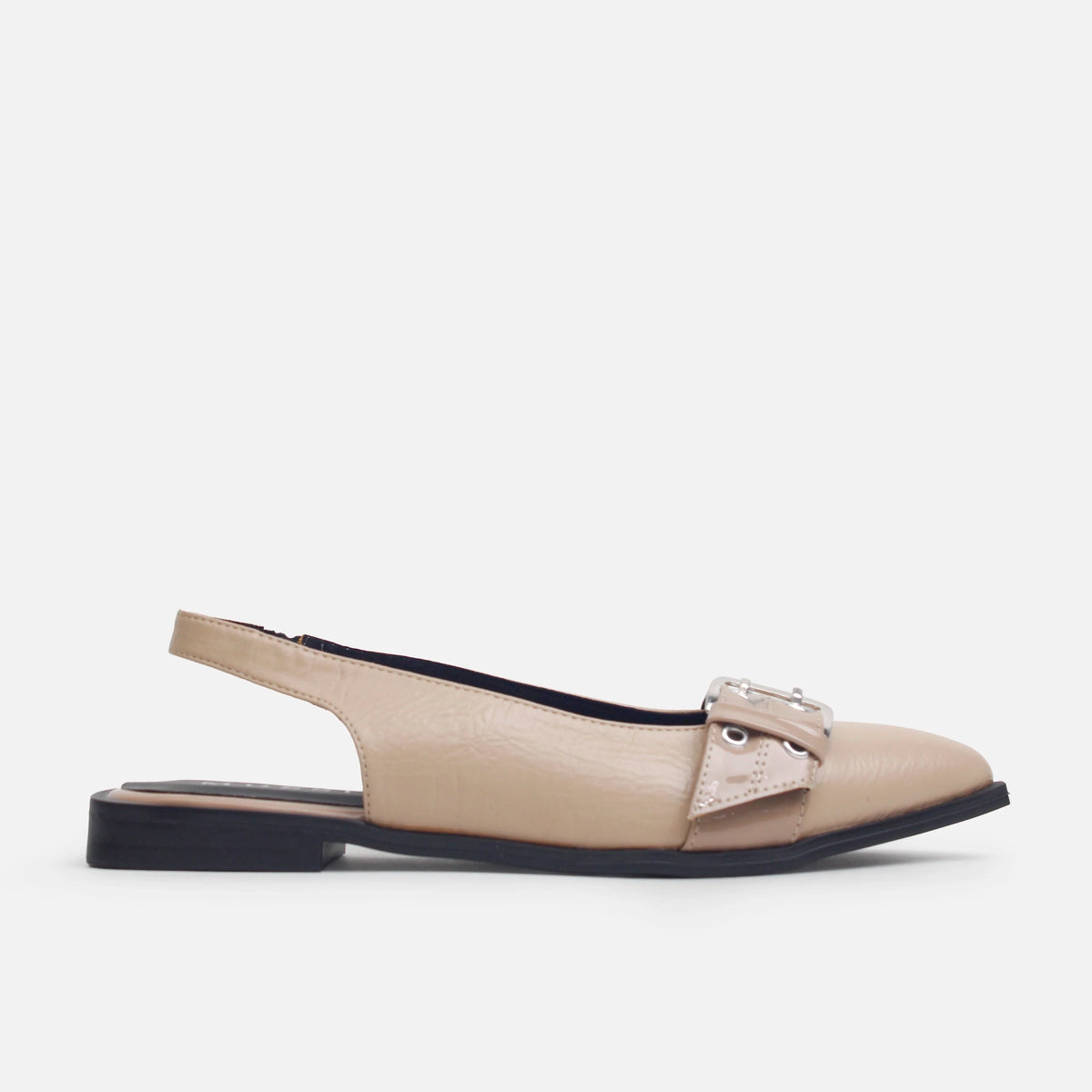 Baleta destalonada giulia de sintético para mujer - Beige