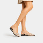 Baleta destalonada giulia de sintético para mujer - Beige