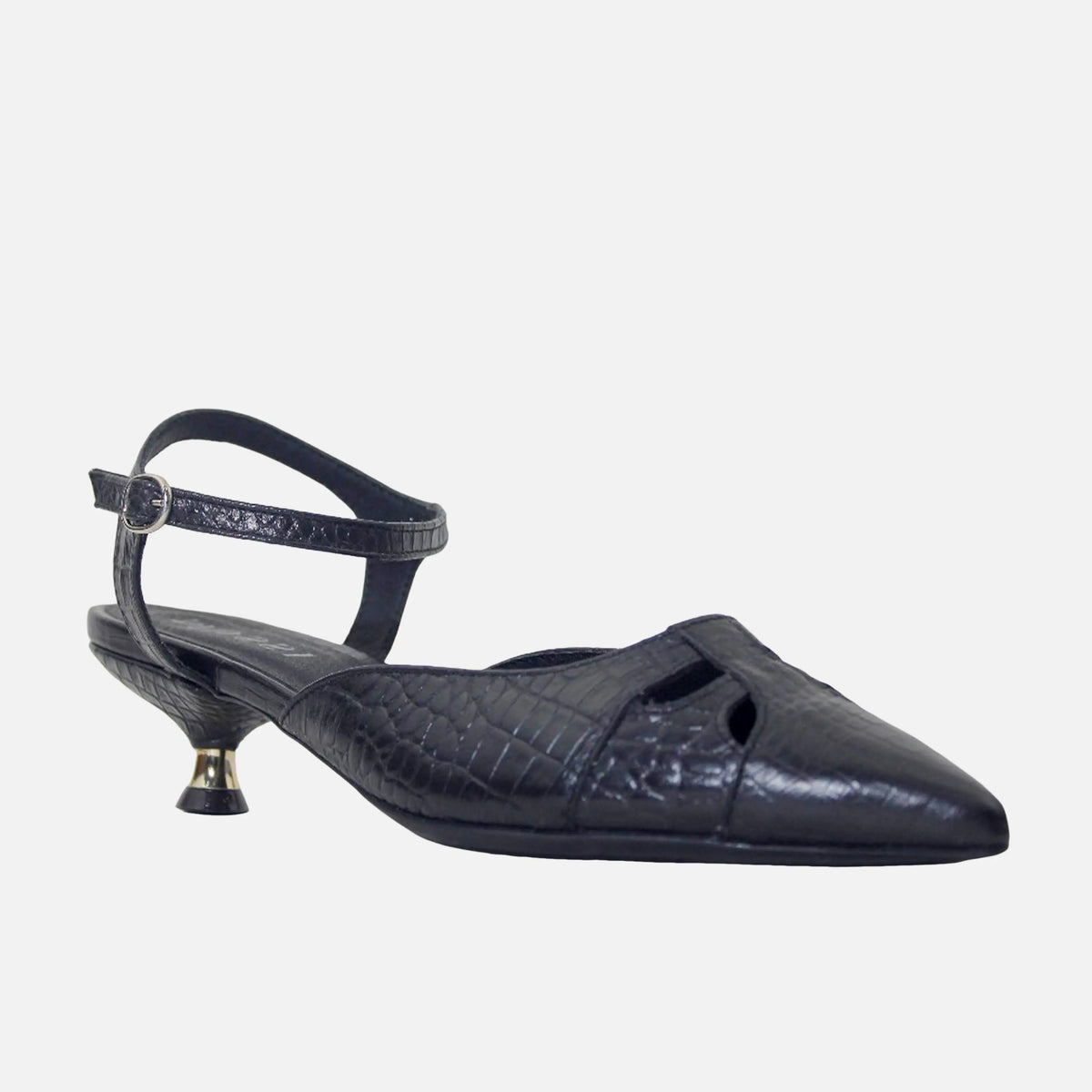 Tacones holly de cuero para mujer - Negro