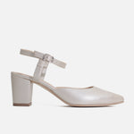 Tacones melanie de cuero para mujer - Oro