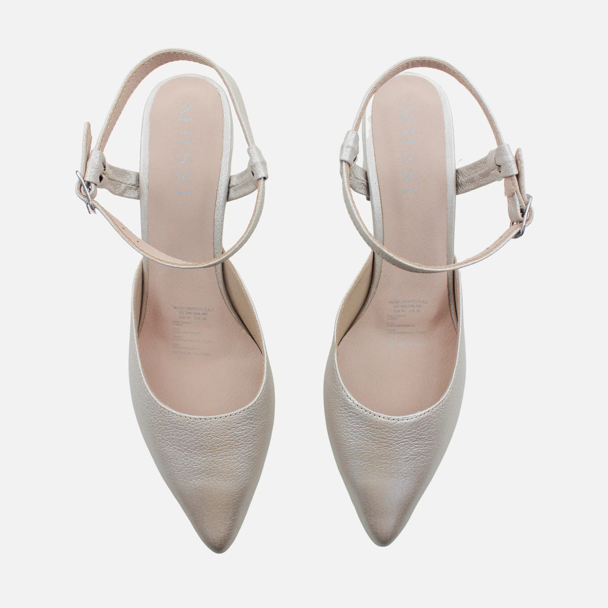 Tacones melanie de cuero para mujer - Oro