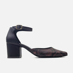 Tacones mira de cuero para mujer - Café