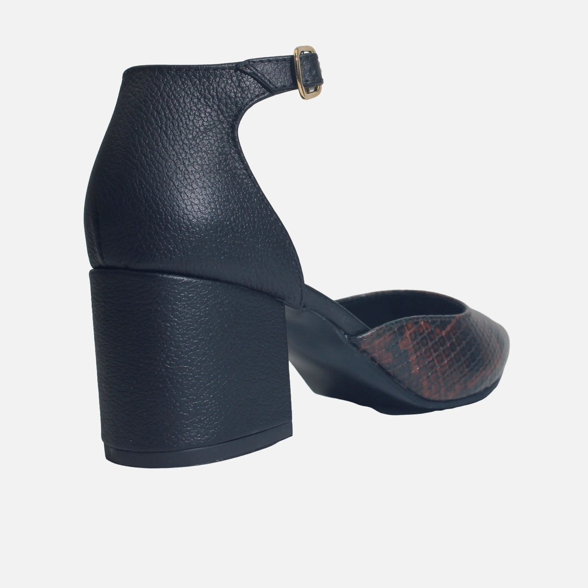 Tacones mira de cuero para mujer - Café