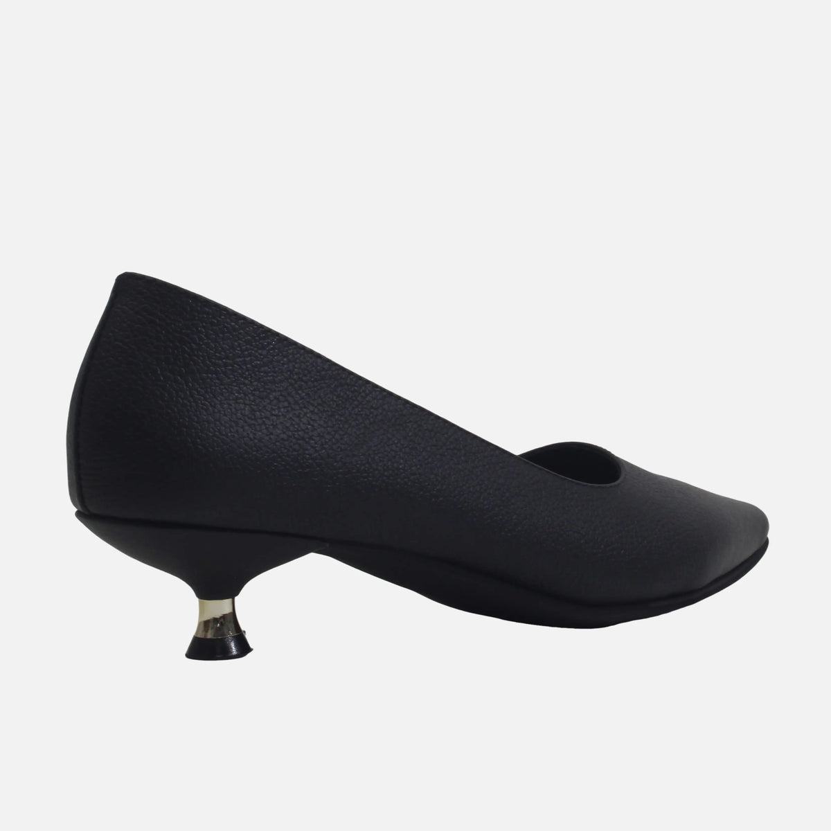 Tacones urel de cuero para mujer - Negro