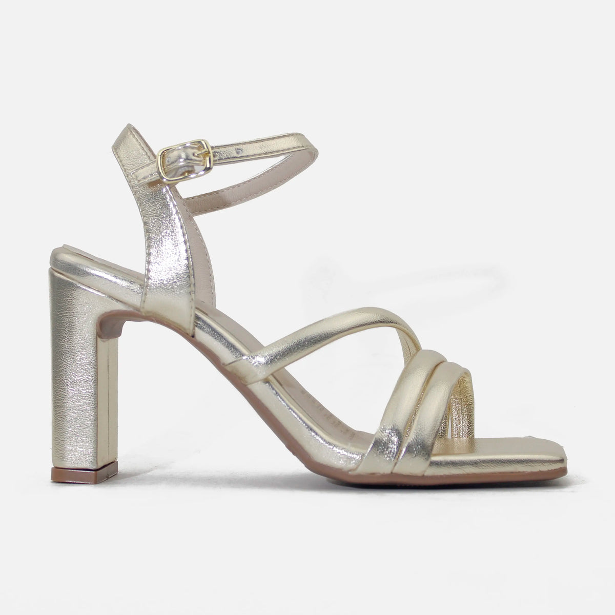 Sandalia tacon rosemary de sintético para mujer - Oro