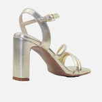 Sandalia tacon rosemary de sintético para mujer - Oro