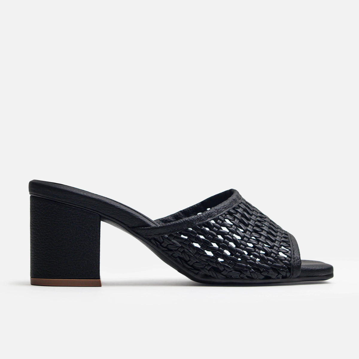 Sandalia tacon nativa de sintético para mujer - Negro