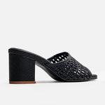 Sandalia tacon nativa de sintético para mujer - Negro
