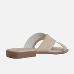 Sandalia plana nyra de cuero para mujer - Oro