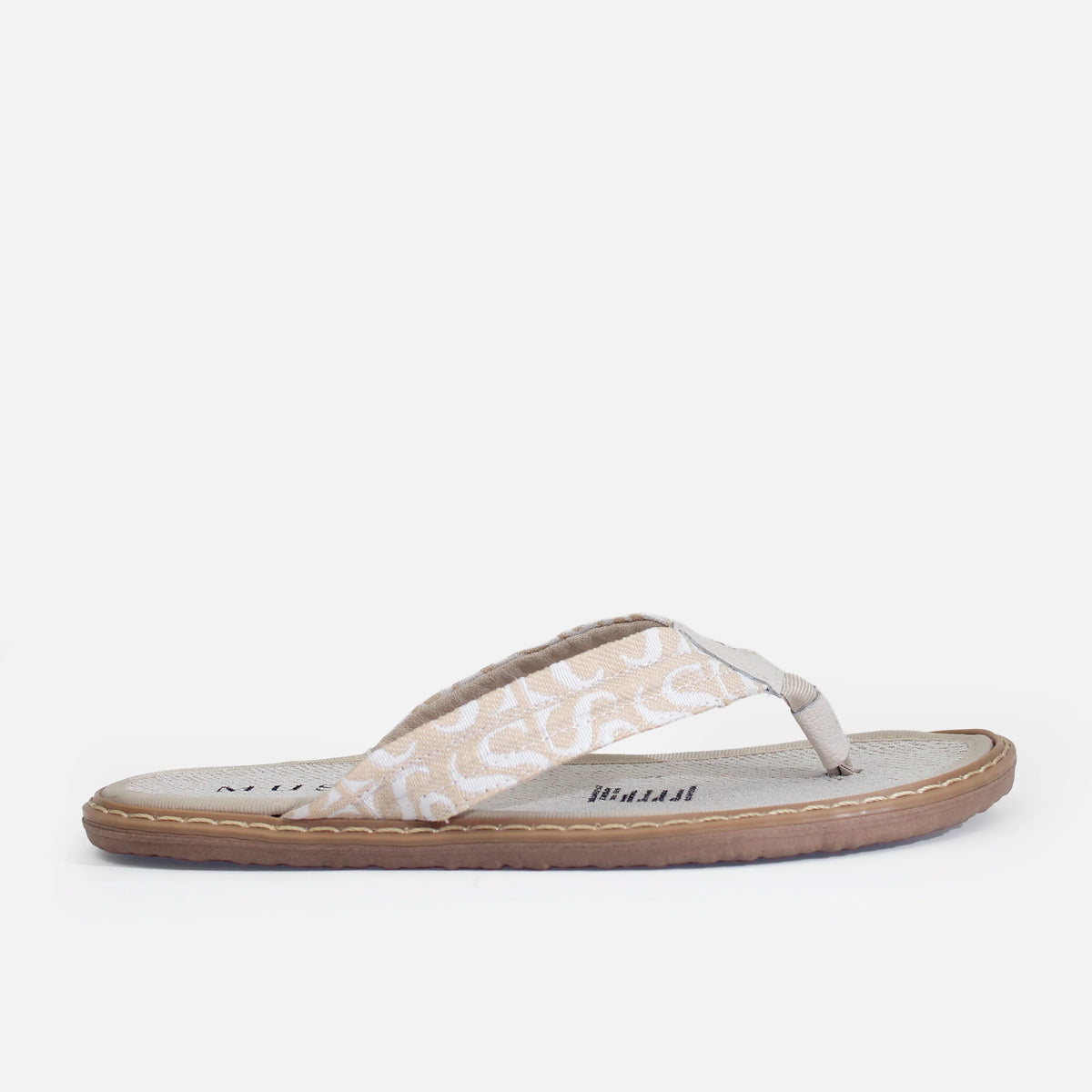 Sandalia plana federica de sintético para mujer - Beige