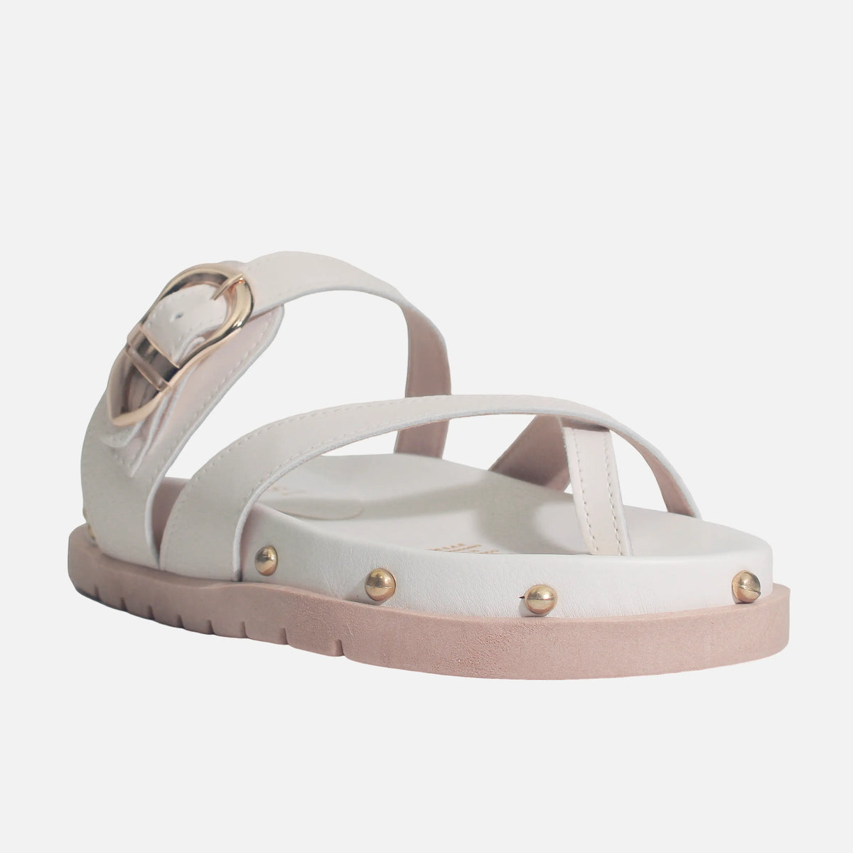 Sandalia chunky naira de sintético para mujer - Beige