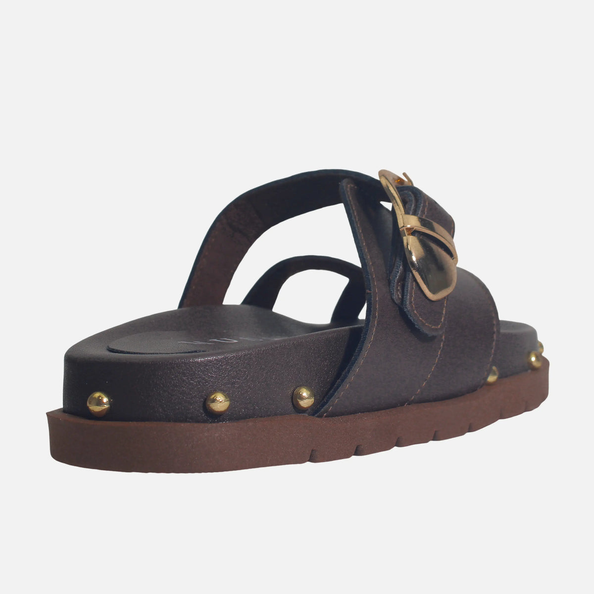Sandalia chunky naira de sintético para mujer - Café