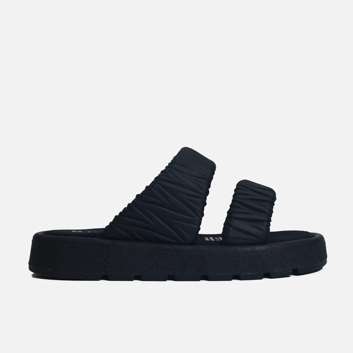 Sandalia chunky nara de sintético para mujer - Negro