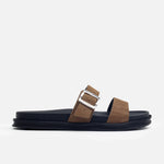 Sandalia flatform wavena de sintético para mujer - Miel