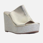 Sandalia plataforma orchid de sintético para mujer - Oro