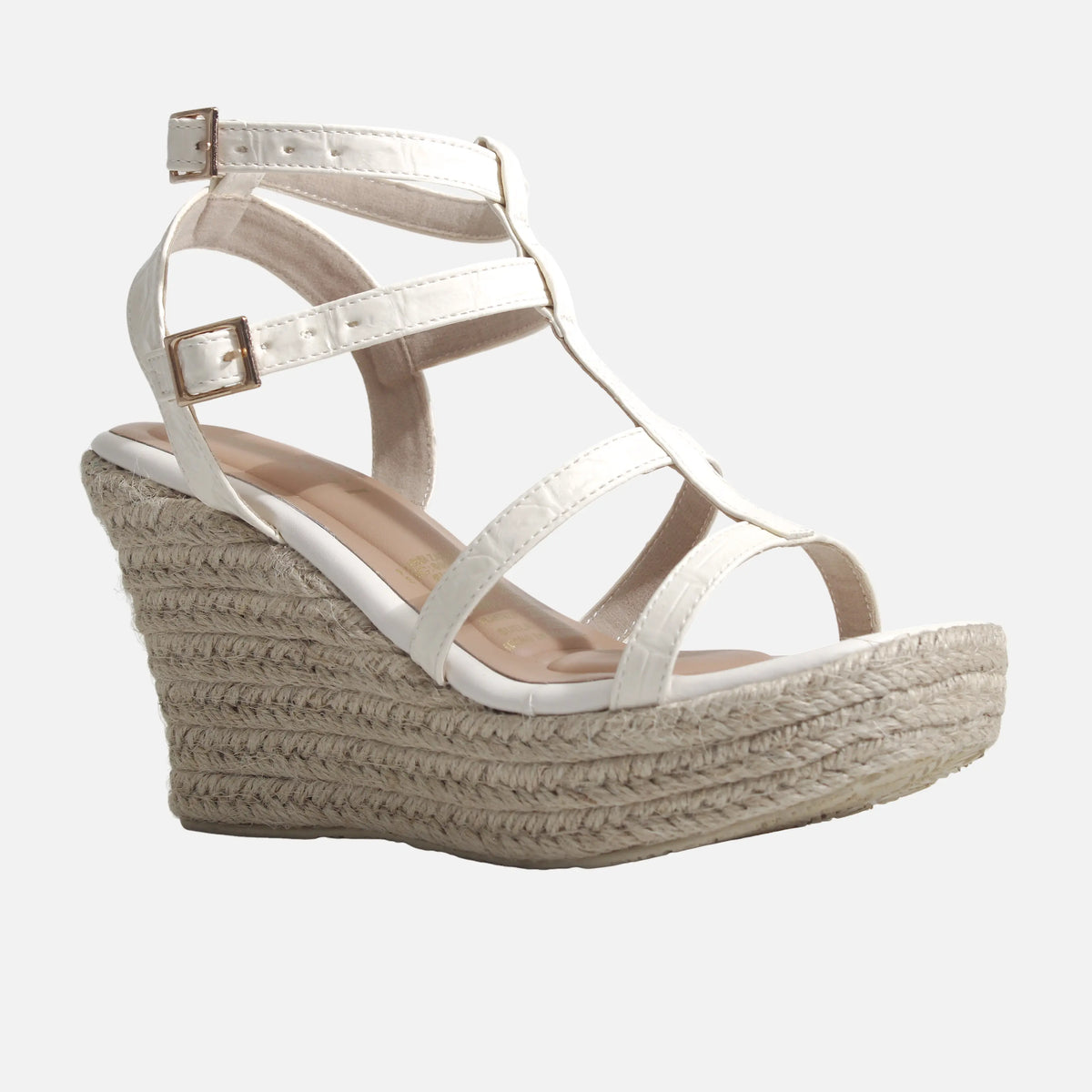 Sandalia plataforma alora de sintético para mujer - Hueso