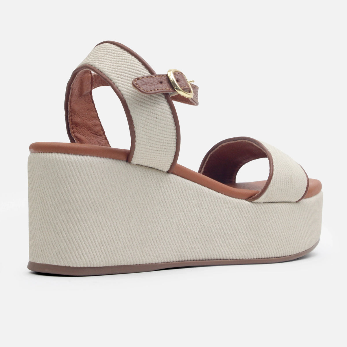 Sandalia plataforma zafira de sintético para mujer - Miel