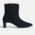Botin tacon caprina de sintético para mujer - Negro
