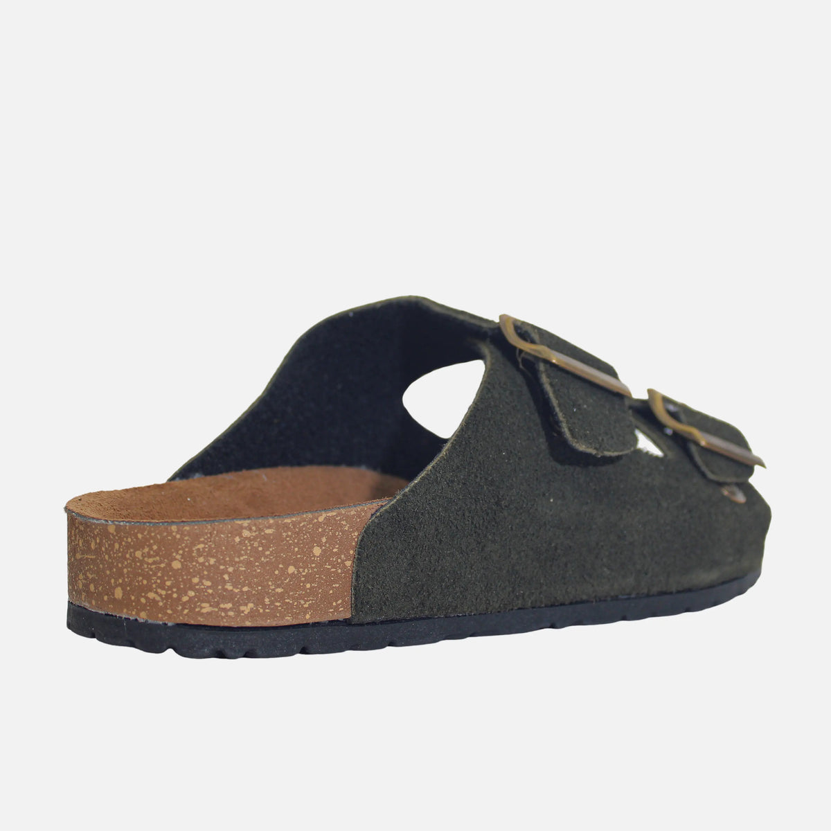 Sandalia plana alessandro de cuero para hombre - Verde