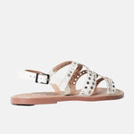 Sandalia plana temis de sintético para mujer - Hueso