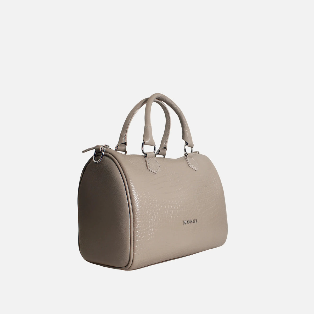 Cartera leira de cuero para mujer - Almendra