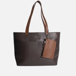 Cartera elara de cuero para mujer - Café