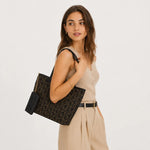 Cartera elara de cuero para mujer - Negro
