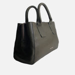 Cartera ondina de cuero para mujer - Verde