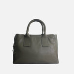 Cartera ondina de cuero para mujer - Verde