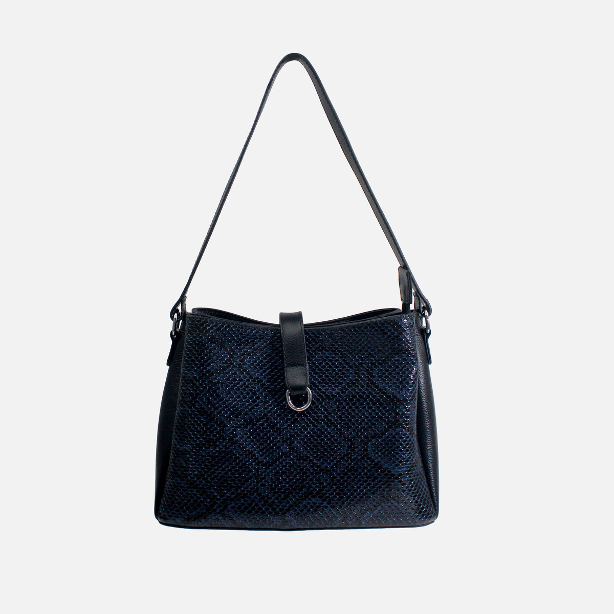 Cartera azalea de cuero para mujer - Azul