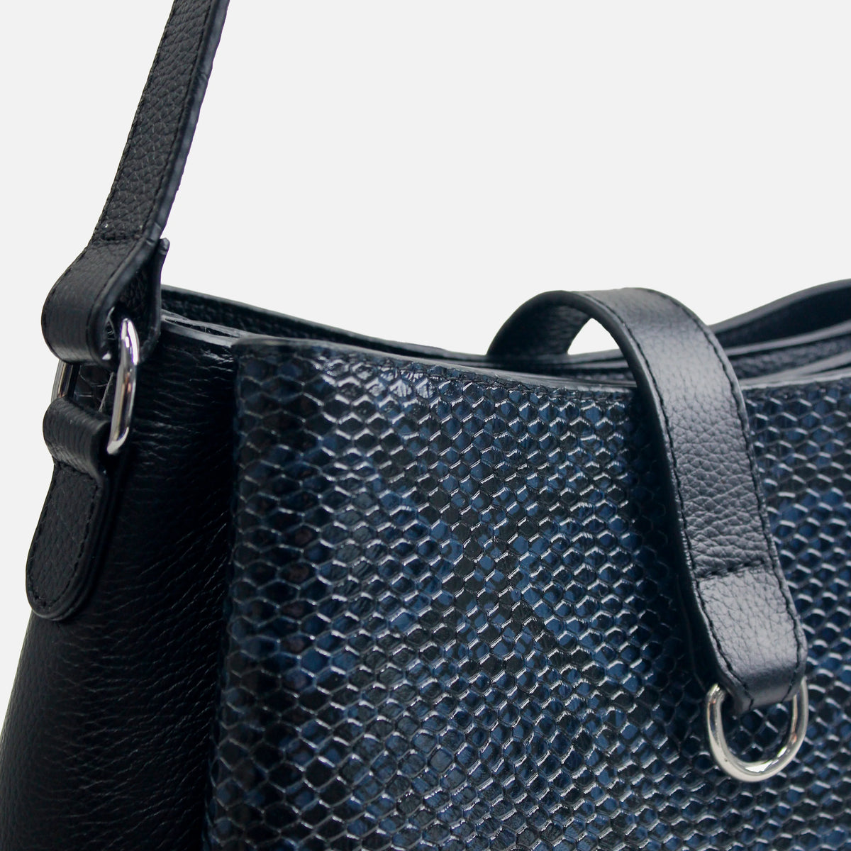 Cartera azalea de cuero para mujer - Azul