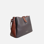 Cartera azalea de cuero para mujer - Café