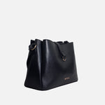 Cartera azalea de cuero para mujer - Negro