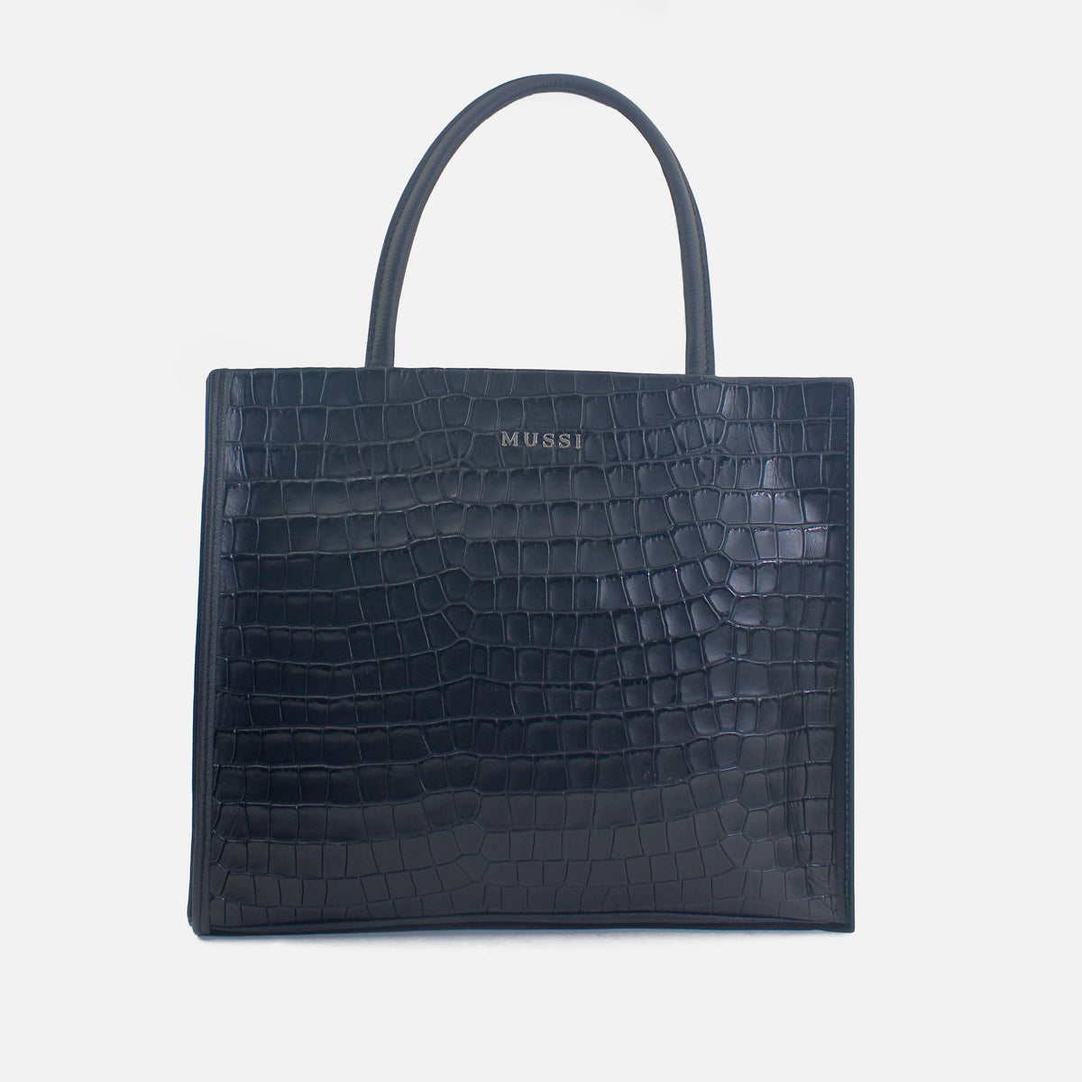 Cartera camellia de cuero para mujer - Negro