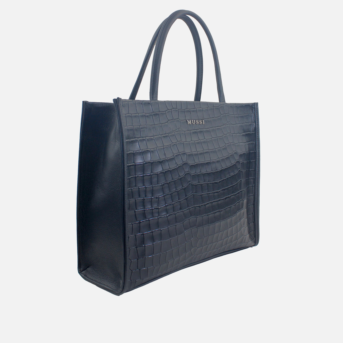 Cartera camellia de cuero para mujer - Negro