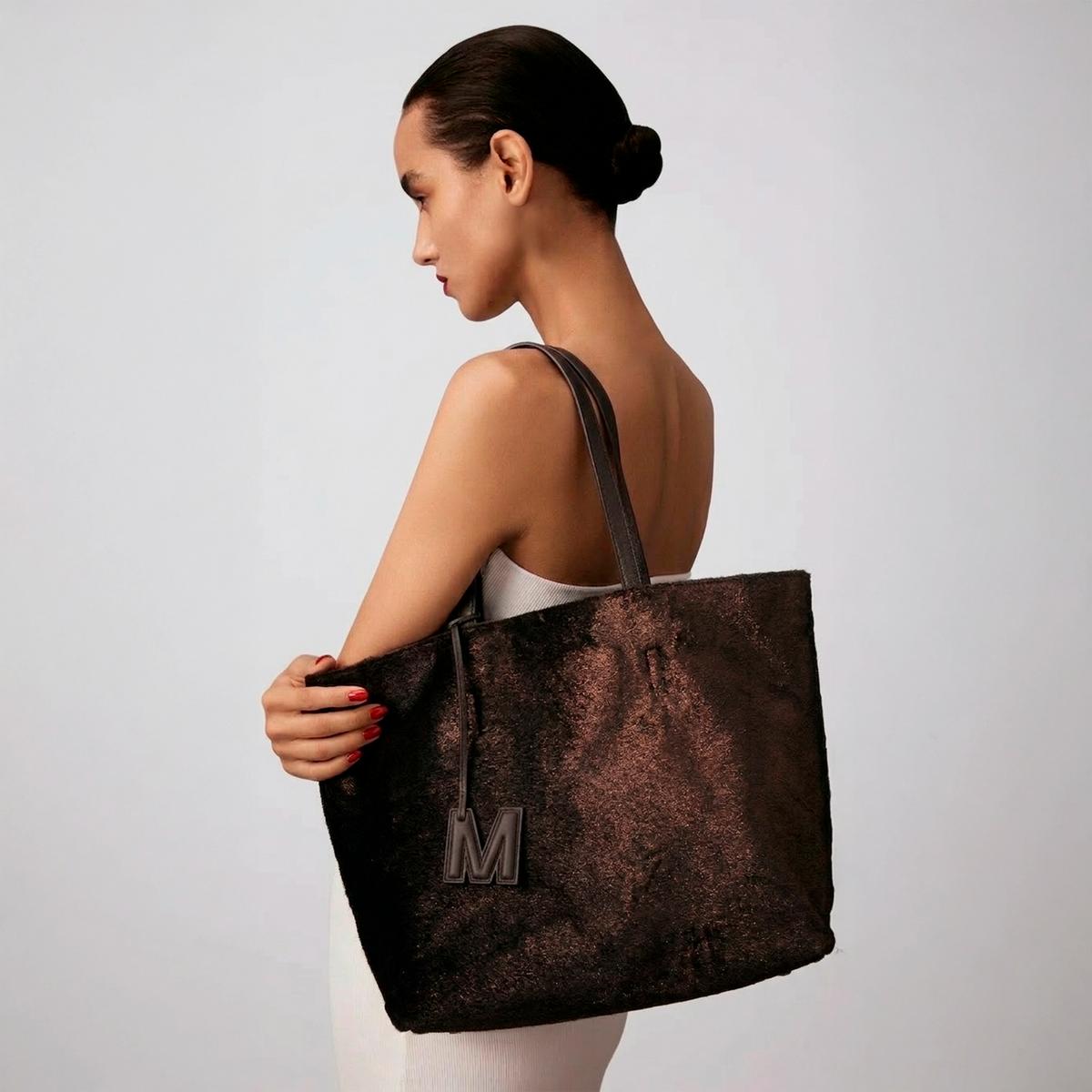 Cartera Rebeca de sintético para mujer - Café