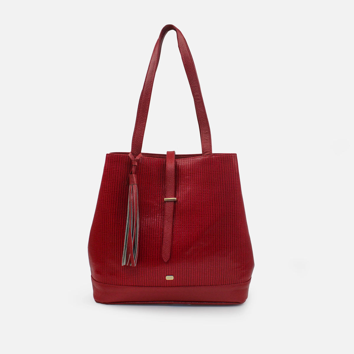 Cartera lia de cuero para mujer - Rojo