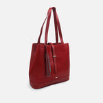 Cartera lia de cuero para mujer - Rojo
